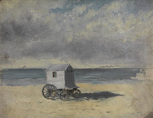 Cabine de bain sur la plage, 1876, James Ensor
