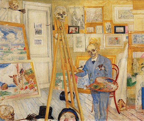 La squelette peintre, 1896, James Ensor