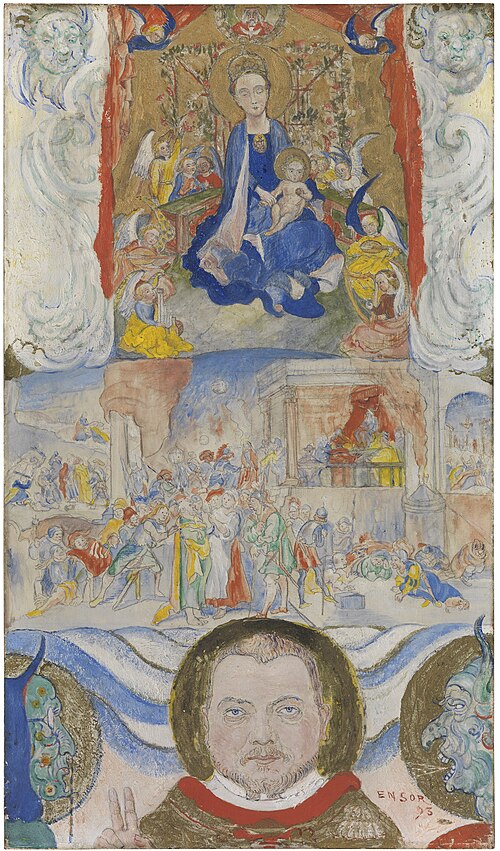 Icône - Portrait of Eugène Demolder, 1893, James Ensor