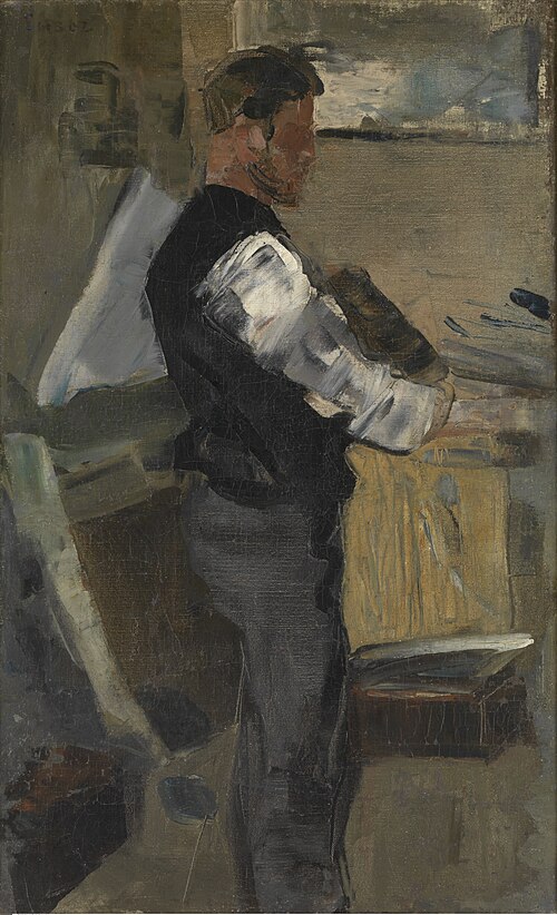 Willy Finch dans l'atelier, 1880, James Ensor
