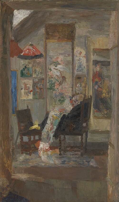 Squelette regardant chinoiseries, 1885, James Ensor