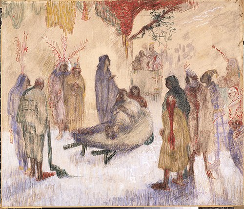 Christ with the Lame, 1880, James Ensor