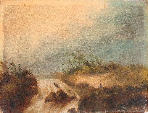 Landscape with waterfalls, 1875, James Ensor