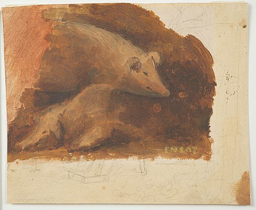 Pigs, 1875, James Ensor