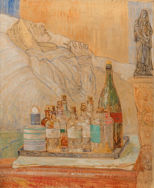 Ma mère morte, 1915, James Ensor