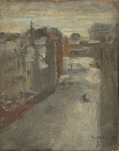 The Van Iseghemlaan in the snow, 1881, James Ensor