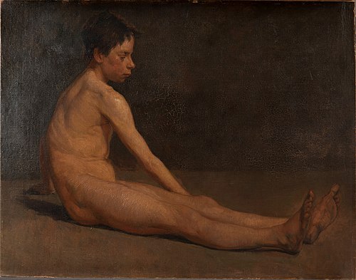 Naked boy, 1878, James Ensor