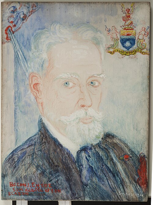 Baron J. Ensor, son diable et son blason, 1934, James Ensor
