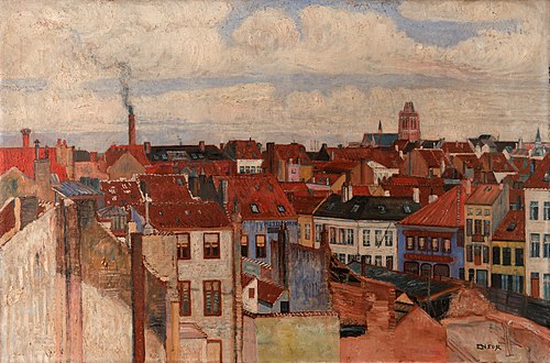 The rooftops of Ostend, 1901, James Ensor