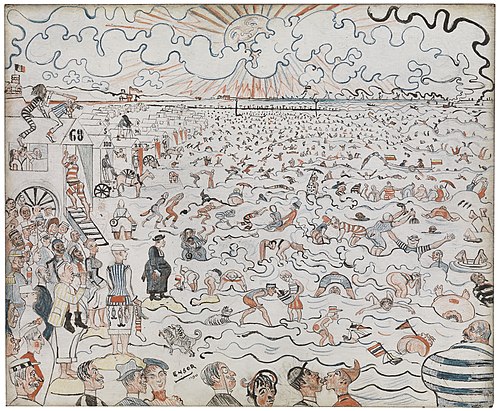 Les Bains à Ostende, 1890, James Ensor