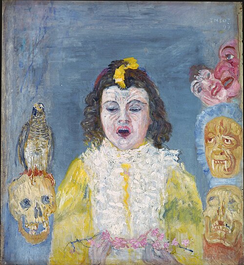 Girl with Masks (Communion), 1921, James Ensor