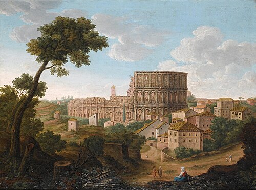 View of the Colosseum, Rome, 1750, Giacomo Van Lint