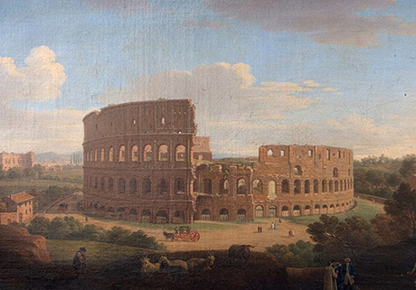 View of the Colosseum, Rome, 1750, Giacomo Van Lint