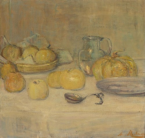 Stilleven met appels en meloen, 1900, Anna Abrahams