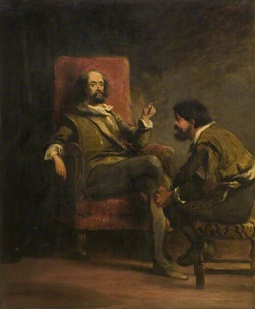 Don Quixote and Sancho Panza (from Cervantes' novel), 1840, John Gilbert