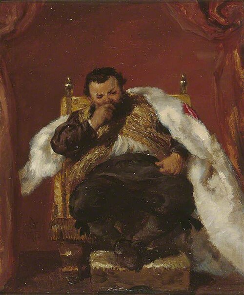 Don Sancho Panza, Governor of Barataria, 1875, John Gilbert