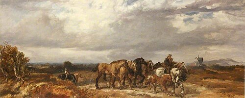 On the Road to the Horse Fair, 1885, John Gilbert