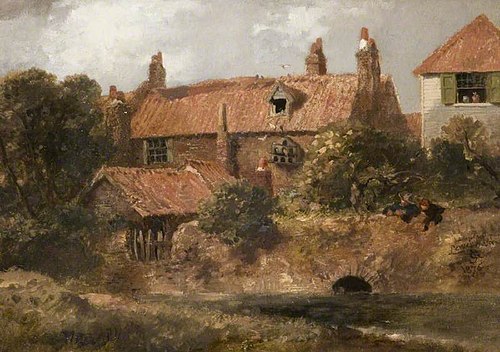 Old Cottages At Lewisham, 1876, John Gilbert