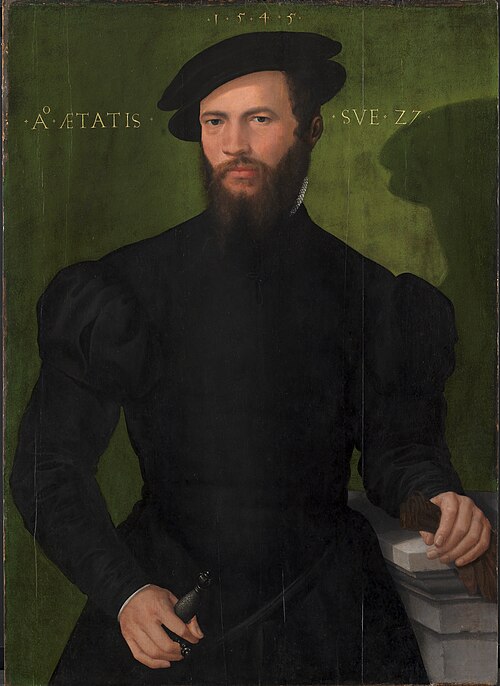 Portrait of a Gentleman aged 27, 1545, Master of the 1540s