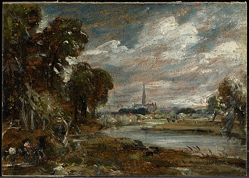 Salisbury Cathedral from the River Nadder, 1829, John Constable