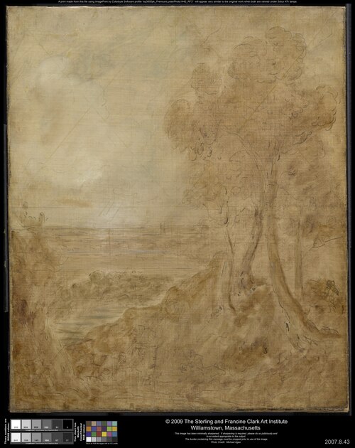 Sketch for "Dedham Vale", 1827, John Constable