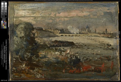 Sketch for "The Opening of Waterloo Bridge Seen from Whitehall Stairs, June 18th 1817", 1819, John Constable