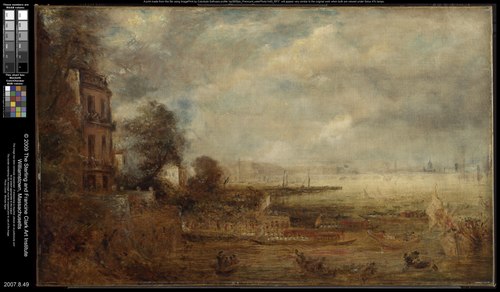 Waterloo Bridge Seen from Whitehall Stairs, 1829, John Constable