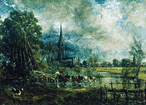 Fording the river Avon, 1830, John Constable