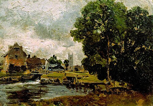Dedham Lock and Mill, 1816, John Constable