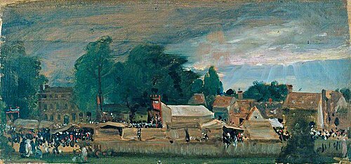 A Village Fair (probably at East Bergholt), 1811, John Constable
