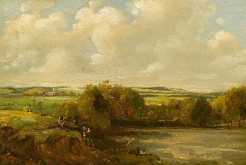River Landscape with Workmen Digging, 1811, John Constable