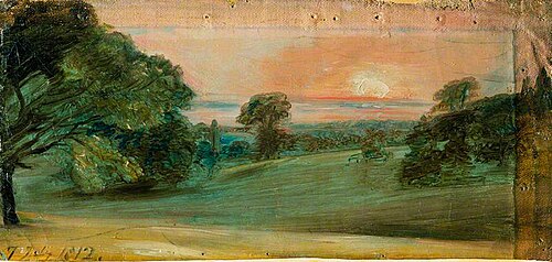 A Landscape near East Bergholt, Evening, 1812, John Constable