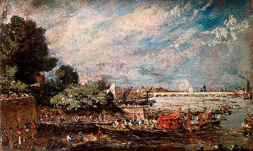 Waterloo Bridge from Whitehall Stairs, 1819, John Constable