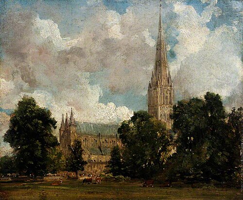 Salisbury Cathedral from the South-West, 1820, John Constable