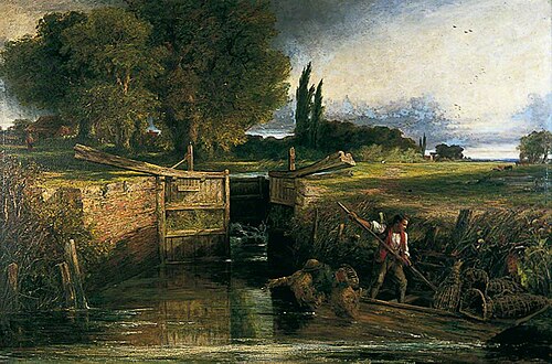 The Lock Gates, 1820, John Constable