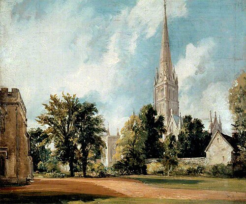 Salisbury Cathedral from the Close, 1820, John Constable