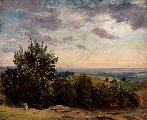 Landscape Study: Hampstead Looking West, 1821, John Constable