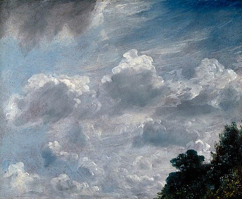 Cloud Study: Hampstead, Tree at Right, 1821, John Constable