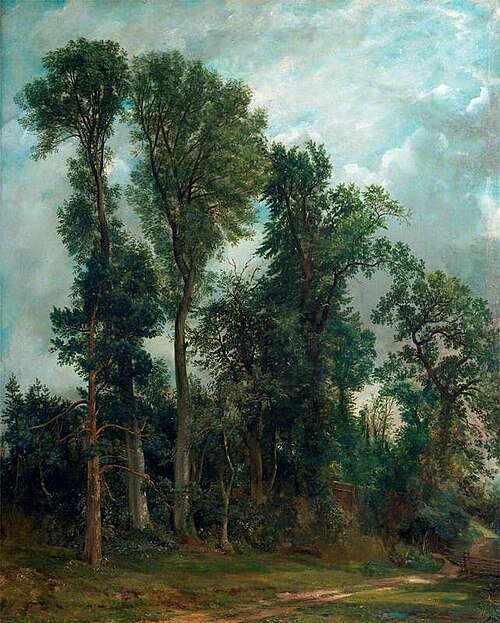 Trees at Hampstead: The Path to Church, 1821, John Constable