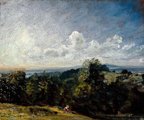 Hampstead Heath Looking West towards Harrow I, 1821, John Constable