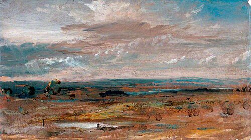 A View at Hampstead, Evening, 1822, John Constable