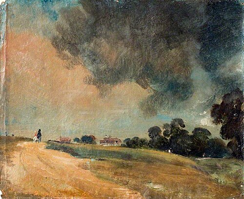 View at Hampstead, Looking Due East, 1823, John Constable