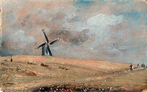 A Windmill near Brighton, 1824, John Constable