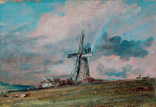 A Windmill on the Downs near Brighton, 1824, John Constable