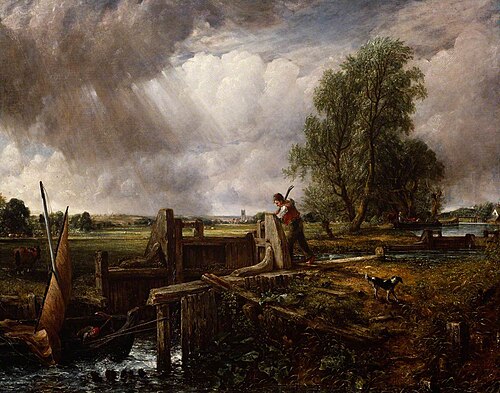 A Boat Passing a Lock, 1826, John Constable
