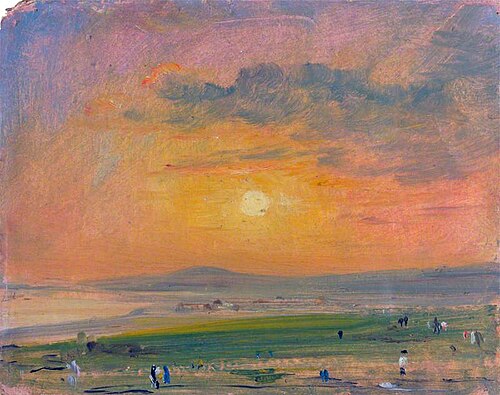 Coast Scene at Brighton, Evening, 1828, John Constable
