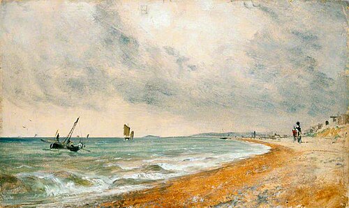 Hove Beach with Fishing Boats, 1824, John Constable