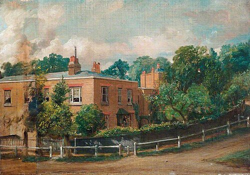 View of Lower Terrace, Hampstead, 1822, John Constable