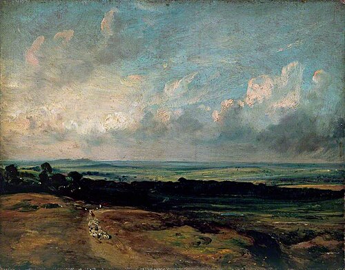 Hampstead Heath, Harrow in the Distance, 1825, John Constable