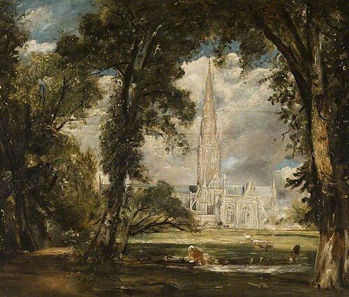 Salisbury Cathedral from the Bishop's Grounds, , John Constable